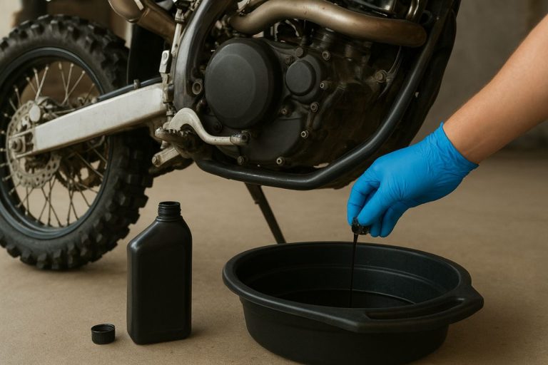 how to change dirt bike oil at home